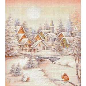   Snow Village, Cross Stitch from Kustom Krafts Arts, Crafts & Sewing
