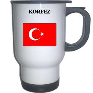  Turkey   KORFEZ White Stainless Steel Mug Everything 