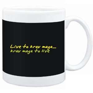  Mug Black  LIVE TO Krav Maga ,Krav Maga TO LIVE 