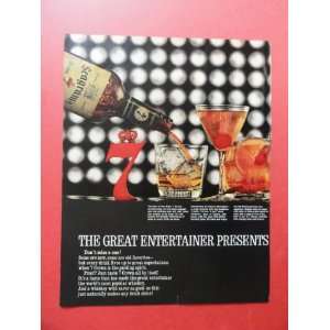  Seagrams 7 whiskey,1963 print advertisement (pouring drinks 