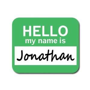  Jonathan Hello My Name Is Mousepad Mouse Pad