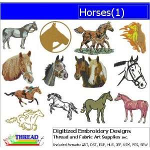  Digitized Embroidery Designs   Horses(1)   CD Arts 
