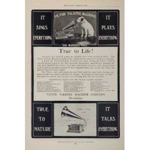 1903 Ad Victor Talking Machine Nipper ORIGINAL   Original 