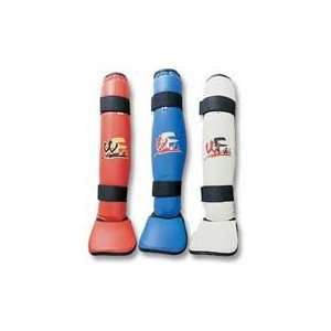  machine molded sparring shinguard with instep in vinyl 