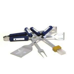 Dallas Cowboys 4 Piece Stainless Steel BBQ Set:  Sports 