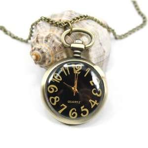   Antique Style Delicate Design Pocket Watch with Chain 