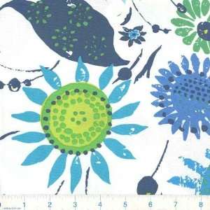  45 Wide Bing Crazy Daisy White Fabric By The Yard: Arts 