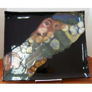  Seafood Style Sushi Plate    12x10    Black Kitchen 
