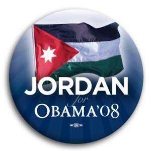  campaign pin Jordan for Barack Obama Button   2  1/4 