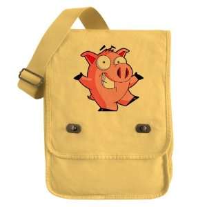  Messenger Field Bag Yellow Pig Cartoon 