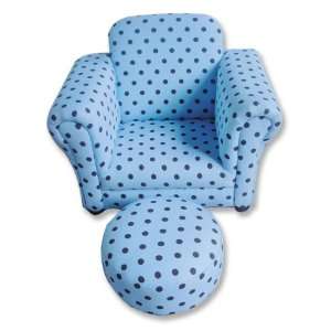 Max Dot Club Chair with Ottoman   Childrens