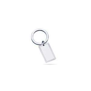  Key Ring   Sterling Silver Engine Turned Key Ring: Jewelry