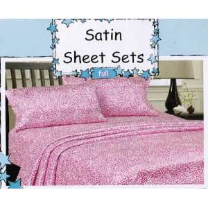  Satin Pink Leopard Full Sheet Set: Everything Else