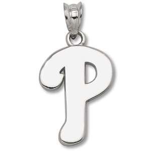  Philadelphia Phillies P Logo Pendant Sterling Silver 