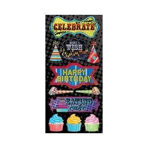  Celebrate Me Chipboard Stickers Arts, Crafts & Sewing