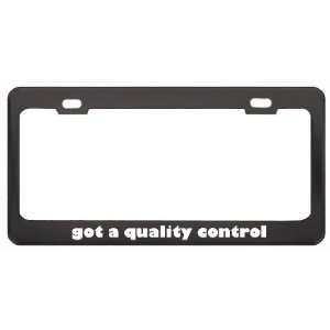 Got A Quality Control Engineer? Last Name Black Metal License Plate 