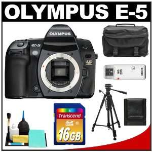 : Olympus E 5 Digital SLR Camera Body with 16GB Card + Case + Tripod 