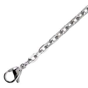   5mm, Stainless Steel, Diamond Cut, Flat Cable Chain   20 Jewelry