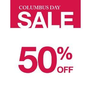  Columbus Day Sale Red Sign