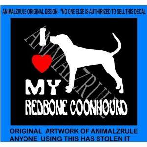  REDBONE COON HOUND DOG VINYL DECAL 