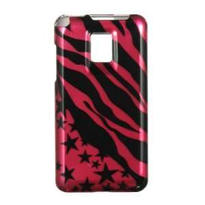  LG Optimus 2x G2X (T Mobile) Hot Red Pink Zebra Stars 
