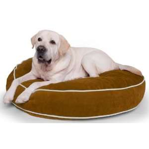    42 in. Round Dog Bed w Microsuede Fabric Cover: Pet Supplies