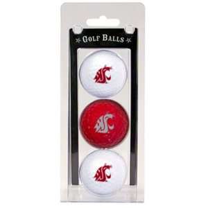  Washington State Cougars Golf Ball Pack (Set of 3): Sports 