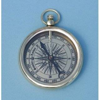 Antique Large Brass Pocket Compass:  Sports & Outdoors