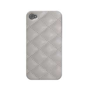 White Quilted Leather iPhone 4 Barely There Case Iphone 4 Cases 