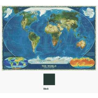  National Geographic MM622004BL Satellite World Mounted Map 