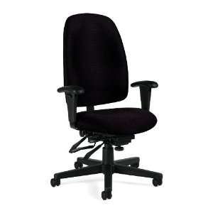   Graham Fabric High Back Office Chair with Arms, Black