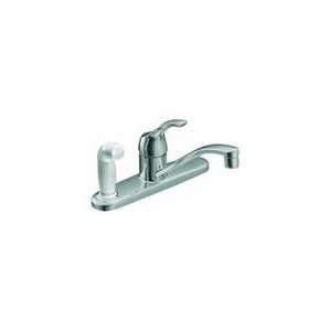  Moen, Inc. Chrome Kitchen Faucet With Spray.
