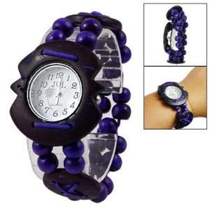   Wooden Beads Elastic Band Coconut Shell Watch: Sports & Outdoors