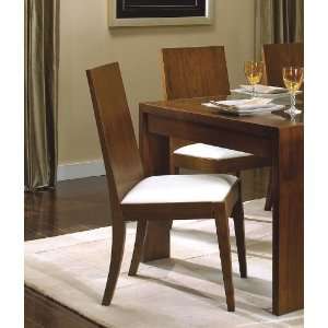   Set of 2 Urban Style Walnut Wood Finish Dining Chairs