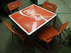 Rare Old Coca Cola Coke Sign Porcelain Table 4 Chairs ~Antique Soda 