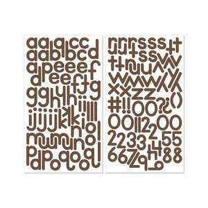  Monkey Business Glitter Foam Stickers: Brownie Alphabet 