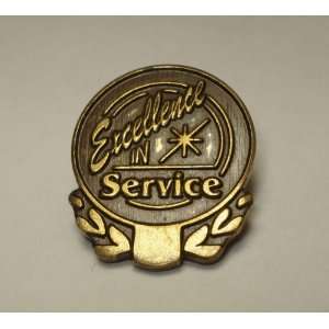  Excellence in Service Brass Lapel Pin 