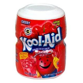 Kool Aid Drink Mix, Sugar Sweetened Cherry, 19 Ounce Container (Pack 