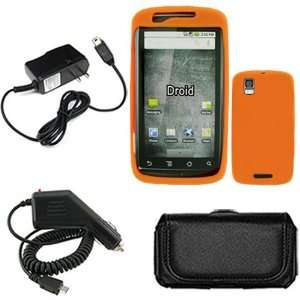  Motorola Droid PRO A957 Combo Orange Silicon Skin Case 