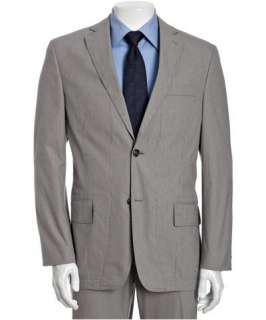 Calvin Klein White Label grey seersucker stretch cotton 2 button suit 