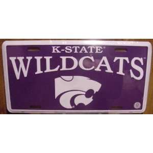 Kansas State University Wildcats Embossed Metal License Plate