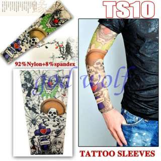 Nylon Stretchy Fake Tattoo Sleeves Arm Stockings KitTS08 09 10 14 