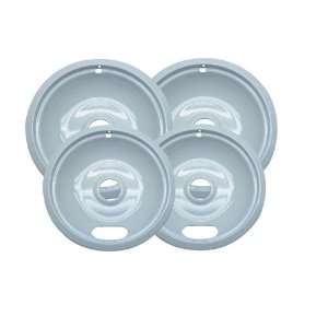 Range Kleen P10124XW Porcelain Universal Drip Pans Set Of 4 Containing 