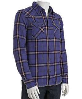 Just A Cheap Shirt purple plaid cotton flannel shirt   up to 
