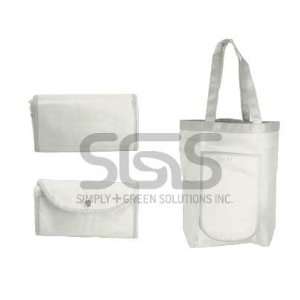  Foldable Pouch Reusable Grocery Bag 10 Pack   White