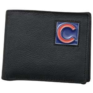  Chicago Cubs Black Bi fold Leather Executive Wallet 