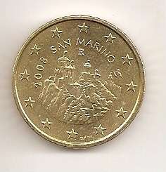 San Marino 50 euro cents 2008 km#475  