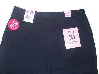 Girls Plus Size 18.5~IZOD Navy Blue Pants~NWT~School Uniform 