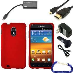  Gizmo Dorks Hard Rubber Cover Case (Red), MHL Adapter 