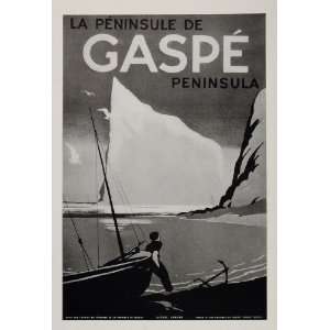  1947 Print Peninsule Gaspe Peninsula Quebec Canada Ad 